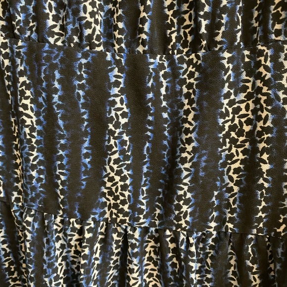 Michael Kors Blue Flower Print tiered sleeveless dress size 6 - Picture 3 of 3